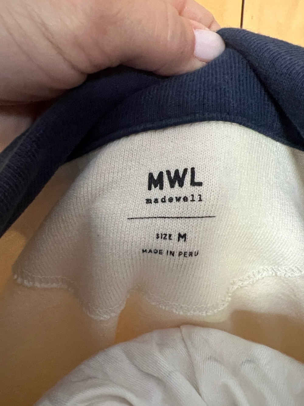 Madewell Navy and Cream Striped Rugby Shirt - Picture 5 of 7